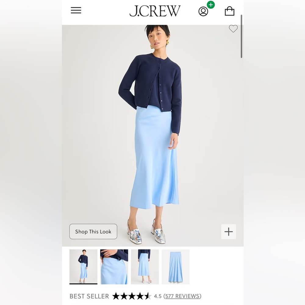 J Crew Gwyneth Slip Skirt NWT